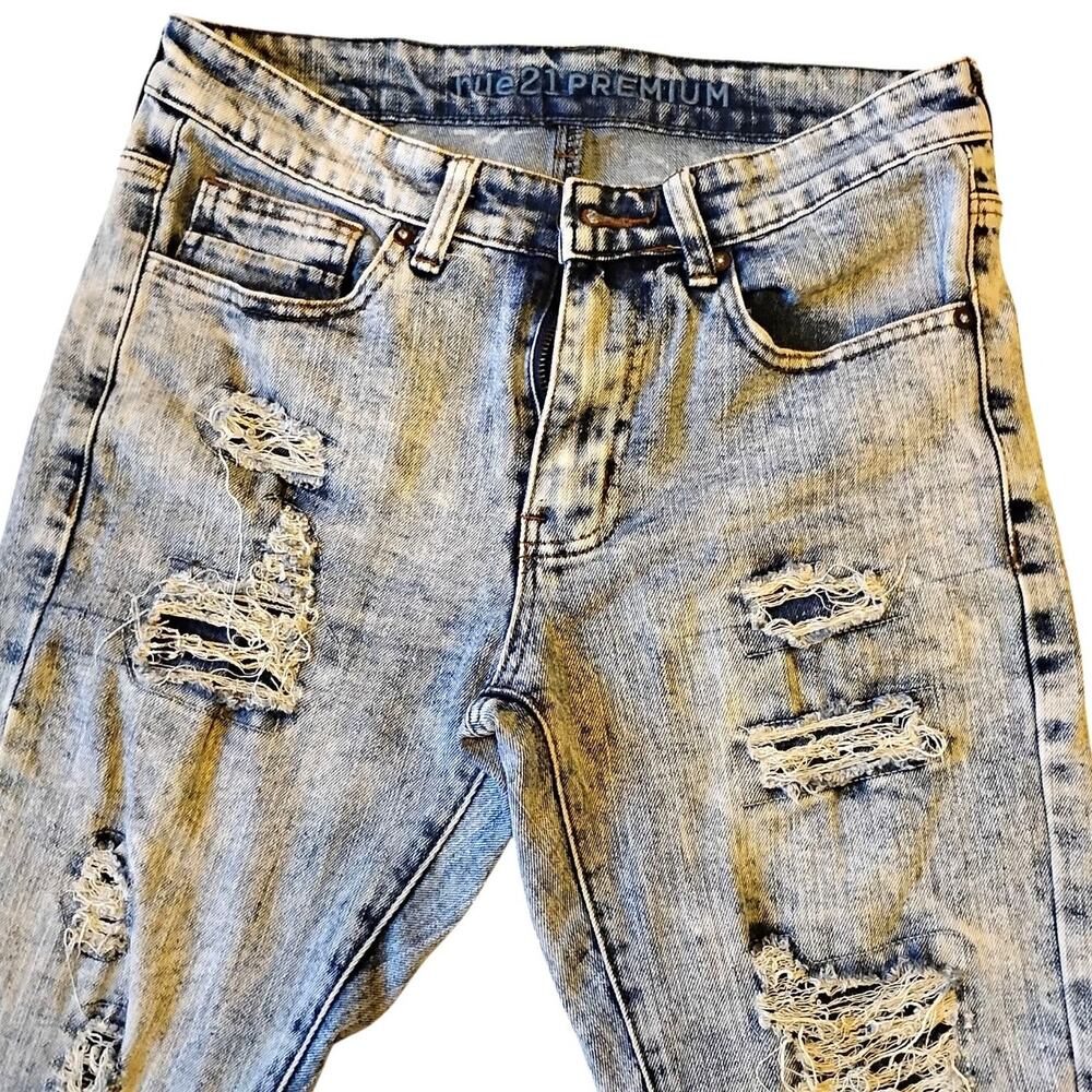 👖Rue21 Distressed Light Wash Supreme Flex Skinny Arc Jeans 26x30 Men Ripped